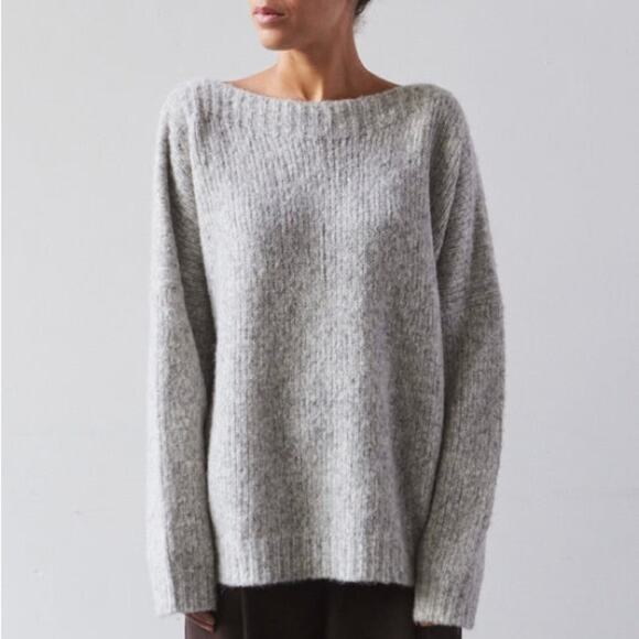 Atelier Delphine Tere Boxy Sweater Melange Size XS/S Water Sky Gray - Picture 1 of 5